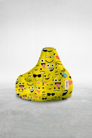 Resim earmut Damla Xl Premium Tasarım Emoji Desenli Armut Koltuk 