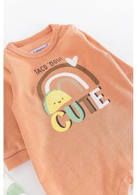 Resim Babymod Figürlü Uzun Kollu 2'li Kız Bebek Tulum Takım 001 