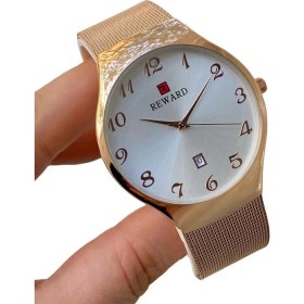 Resim Reward Rosegold Hasır Kordon Klasik Rakamlı Model Sevgili Çift Kol Saatleri 