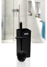 Resim Okyanus Home Mina Siyah Çizgili Kare Wc Fırçalık 