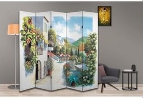 Resim Şehir Temalı Özel Tasarım Paravan Room Divider PRV1099, 180 x 180 