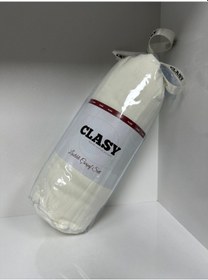 Resim Clasy Ranforce Lastikli Çarşaf Seti Tek Kişilik Fitilli Çizgili Beyaz Çok Renkli 