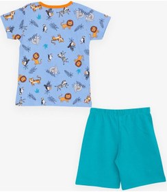 Resim Breeze Girls & Boys Erkek Bebek Pijama Takımı Hayvanlar Alemi Temalı 9 Ay-3 Yaş, Mavi-mavi Mavi 