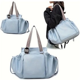 Resim Maxaccess Mavi 3ü1açık Spor Çantası - Sırt Çantası Omuz Askılı El Çantası Büyük Kapasiteli Mavi 