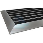 Resim Halı Yüzeyli Alüminyum Kapı Önü Paspas Siyah - 60 90 Cm 