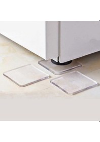 Resim 4 Adet Silikon Şeffaf Koltuk Mobilya Masa Beyaz Eşya Koruyucu Ped 