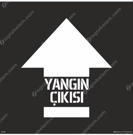 Resim Oklu Yangın Çıkışı Boyama Şablonu 