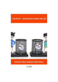 Resim Dayanıklı Anime Figür Temalı Kalemlik Çok Renkli 