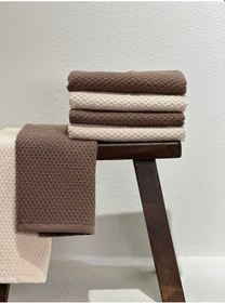 Resim Plumehome 4 Lü Kahve El Havlusu Seti 30x50 Cm %100 Pamuk, Çeyizlik, Misafir, Mutfak, Hediyelik Diğer 