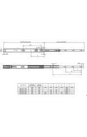 Resim En 43 mm Frenli Teleskopik Bilyalı Çekmece Rayı Kaplamalı - 45 cm (2 Takım) 
