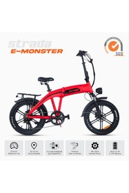 Resim Stradacycles E-Monster 20 Jant Katlanabilir Yüksek Torklu Elektrikli Bisiklet 