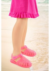Resim Kiko Kids Fina Günlük Deniz Havuz Plaj Kız Çocuk Sandalet Ayakkabı Pembe 