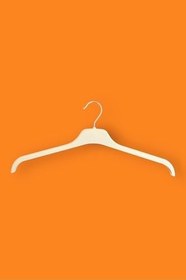 Resim EZMK Ev Gereçleri Plastik Üst Giyim Askısı, Gömlek Askısı, Tişört Askısı, Bluz Askısı, Tunik Askısı, Krem, 20 Adet 