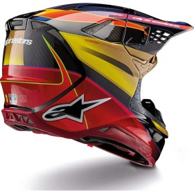 Resim Alpinestars Supertech M10 Era Off-Road Kaskı Kırmızı Altın 