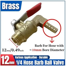 Resim Willowhaven 1/4 90 Hortum Barb Ball Vana Ağır Hizmet Pirinç Su Pompası Basınç Yıkayıcı 