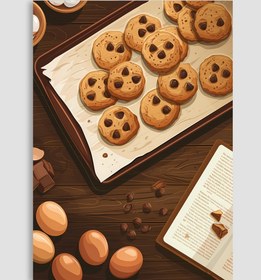 Resim Cookies Poster - 40x50cm / Kırmızı 