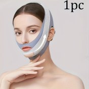 Resim 1 adet Anti-Aging Yüz Eğitimi Kemeri - Çene Kaldırma Maske, Cilt Esnekliği İyileştirme, Ev Fitnessi ve Seyahat için Taşınabilir, Ev Fitness Aksesuarı | Esneklik Geliştirme | Nefes Alabilir Kumaş 