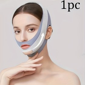 Resim 1 adet Anti-Aging Yüz Eğitimi Kemeri - Çene Kaldırma Maske, Cilt Esnekliği İyileştirme, Ev Fitnessi ve Seyahat için Taşınabilir, Ev Fitness Aksesuarı | Esneklik Geliştirme | Nefes Alabilir Kumaş 