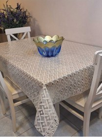 Resim Ithal Pvc Muşamba - Desenli Silinebilir Masa Örtüsü 07iz13 Bej 