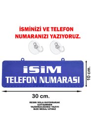 Resim pozantiaksesuardunyasi Kişiye Özel Telefon No Tabelası (İSTEDİĞİNİZ YAZIYI YAZALIM)kamyon Kamyonet Tır Aksesuarları 