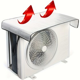 Resim Outdoor klima başlığı - çift katmanlı, güneşlik, enerji tasarruflu, havalandırmalı beyaz | modern estetik | dayanıklı yapı, kolay kurulum, ev kullanımı için uygun klima başlığı 