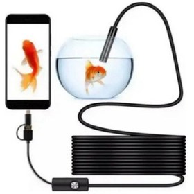 Resim Endoskop Yılan Video Led Li 5 Metre 7 Mm Sert Kablo Kaliteli 