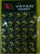 Resim Atatürk ve Imzası Yaka Rozeti Altın Sarısı 30 Adetli Paket 