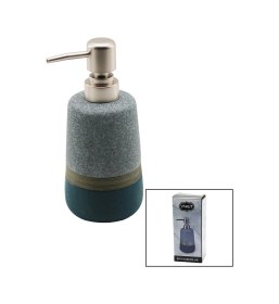 Resim Okyanus Mavi - Gri - Kahve - Mat Desen Seramik Sıvı Sabunluk Kahverengi 