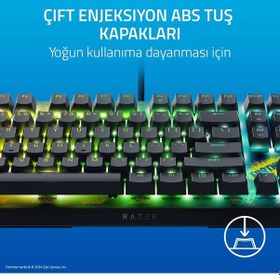 Resim Razer Blackwidow V4 X Fortnite Edition Rz03-04703600-r3m1 Rgb Yellow Switch Kablolu Mekanik Oyuncu Klavye 