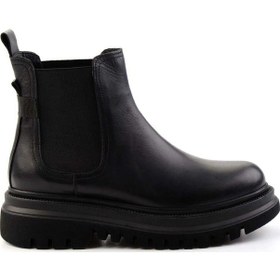 Resim Siyah Hakiki Deri Kadın Bot & Bootie K02040313003 Siyah 