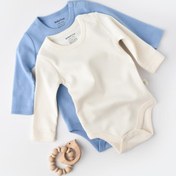 Resim BabyCosy Bebek 2 Parça Uzun Kollu Body, %100 Organik Pamuk, Bebek Ve Yenidoğan Serisi - Csy3024 