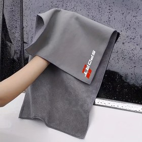 Resim Araba Koral Fleece ve Kadife Havlu, 58.42*27.94 cm, Yeniden Kullanılabilir ve Yıkanabilir Temizlik Bezi, Boya, Cam ve Aynalar için Uygun, Tüm Modeller için Uygun, Tek Paket 