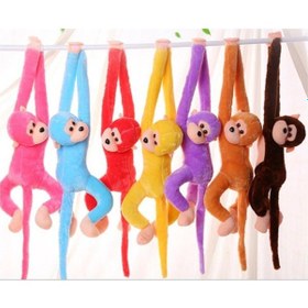 Resim Sevimli Peluş Maymun - Elleri Yapışabilen Yumuşacık Peluş Maymun 