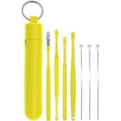Resim Mufunye Kulak Temizleme Aleti, Taşınabilir, Saklama Kutulu, 7 Parçalı Set Sarı 