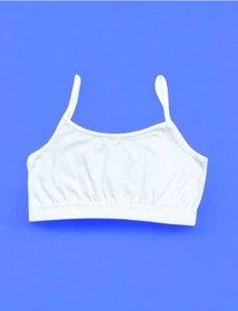 Resim Kız Çocuk Pamuklu Askılı Büstiyer-15417 Beyaz 