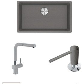 Resim Franke Mrg 210/110-72 Stone Grey Eviye Actıve Plus Doccıa Armatür&sabunluk Set Kampanya 