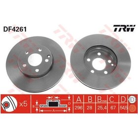 Resim TRW DF4261 Fren Diski Ön Mercedes W211 02-09 Havalı 295Mm 