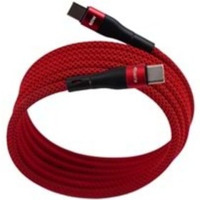 Resim Bmuc-03 Kirmizi Manyetik Usb-a C Kablo 2 M, Süper Hızlı Şarj 
