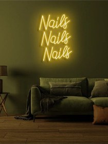Resim Twins Led Nails Nails Nails Yazılı Neon Tabela Günışığı Model:model:29913366 Gün Işığı 