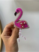 Resim Tuğçe İşleme Flamingo Broş 