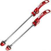 Resim Padalink Mountain Bike Hızlı Çıkartma Çubuğu, Alüminyum Kollü Çelik Çekirdekli, Ön 154mm Ve Arka 190mm Teker Uyumlu, Kırmızı 