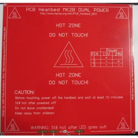 Resim Mk2B Isıtıcı Tabla Pcb 12V Heatbed 200*200 3D Yazıcı Levha Sensör 