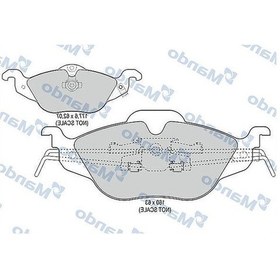 Resim MANDO MBF015134 On Fren Disk Balatasi Astra G 1.2 1.4 1.6 1.8 1605000 (WC228862) 