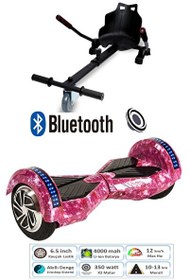 Resim Citymate Smart Balance Elektrikli Kaykay Hoverboard 8.5" Akıllı Dengeli Ledli Bluetooth Hoparlörlü Mor 