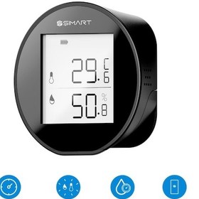 Resim Akıllı Termometre Wi-fi Bağlantılı Sıcaklık Ve Nem Ölçer, Uygulama Destekli 