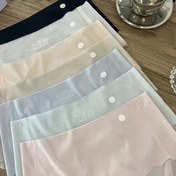 Resim 7 Adet Ultra İnce Buz Gibi İpeksi Kadın Külotları, Dikkatlice İşlenmiş Desenli - Siyah, Beyaz, Açık Pembe-Bej, Gri, Açık Mavi, Şeftali, Lavanta - Rahat ve Şık Günlük Giyim İç Çamaşırı, Dikişsiz, Minimalist Tarz, Pürüzsüz Dokulu 