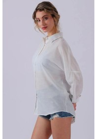Resim Sd Luxury Bayan Gömlek 6781001 Beyaz Beyaz 