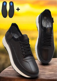 Resim Tab6003 Ortopedik Taban Hakiki Deri Erkek Ayakkabı Günlük Casual Erkek Ayakkabı Siyah 