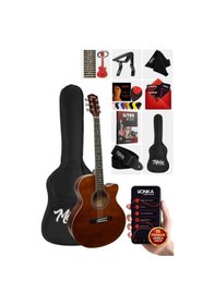 Resim Midex Xc-200brw Kaliteli Akustik Gitar Seti 40 İnç 4/4 Yetişkin Full Set 