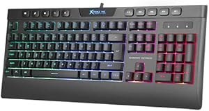 Resim UnDePlus RGB Işıklı Oyuncu Klavyesi Xtrike Me KB-508 Siyah 